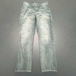 RSQ Pants Girls Size 12 Gray Corduroy Straight Leg Faded Casual Everyday Style